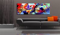 Schilderij - Kleurrijke onderdompeling, multikleur, premium print , 150x50cm - thumbnail