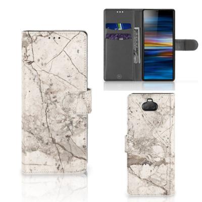Sony Xperia 10 | Bookcase | Marmer Beige