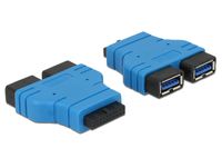 Delock 65670 Adapter USB 3.0 pin header female > 2 x USB 3.0 Type-A female - parallel - thumbnail