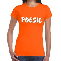 Poesie fun t-shirt oranje dames - thumbnail