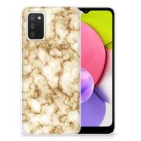 Samsung Galaxy A03S | TPU | Siliconen hoesje | Marmer Goud
