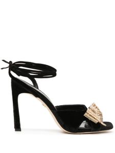 Dee Ocleppo sandales Gina 95 mm en velours - Noir