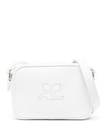 Courrèges sac à bandoulière en cuir à patch logo - Blanc