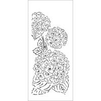 The Crafter's Workshop • slimline stencil hydrangea bouquet 10,16x22,86cm