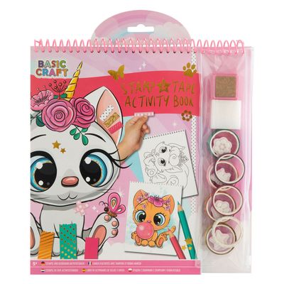 Creative Craft Group Stempel en tape activiteitenboek - eenhoorn