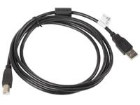 Lanberg CA-USBA-11CC-0018-BK USB-kabel USB 2.0 1,8 m USB B Zwart