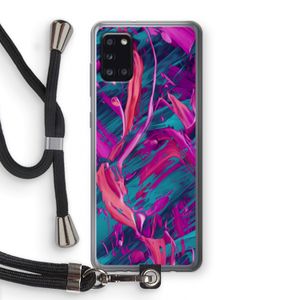 Pink Clouds: Samsung Galaxy A31 Transparant Hoesje met koord