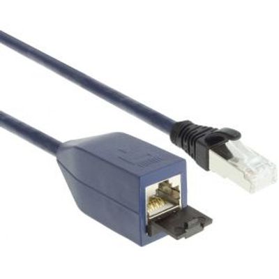 ACT Blauw 1 meter LSZH SFTP CAT6A MPTL verlengkabel snagless met RJ45 connectoren