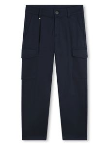 BOSS Kidswear pantalon cargo à détails plissés - Bleu