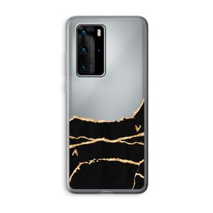 Gouden marmer: Huawei P40 Pro Transparant Hoesje