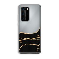 Gouden marmer: Huawei P40 Pro Transparant Hoesje