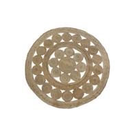 Tapijt DKD Home Decor Tropisch Jute (200 x 200 x 200 cm)