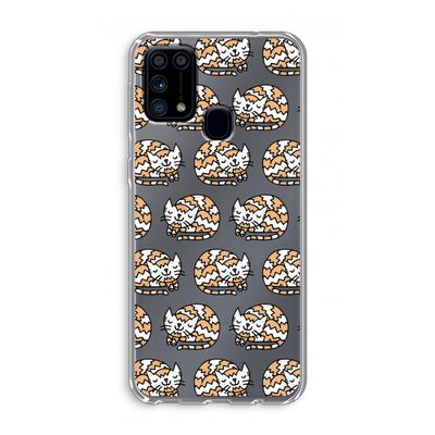 Slapende poes: Samsung Galaxy M31 Transparant Hoesje