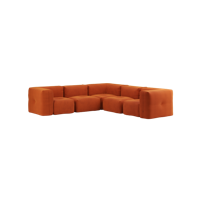 Soft Sofa Indoor - 5 Seater Corner Sofa - Oransje - SACKit