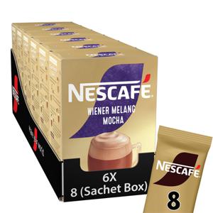 Nescafé Gold - Wiener Melange Mocha Oploskoffie - 6x 8 zakjes