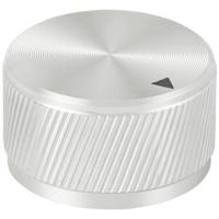 TRU COMPONENTS TC-11613820 Draaiknop Met knopmarkering Zilver (Ø x h) 30 mm x 17 mm Aluminium 1 stuk(s) - thumbnail