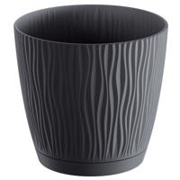 Prosperplast Plantenpot - kunststof - antraciet - D17 x H16 cm   - - thumbnail