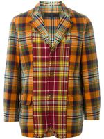 Comme Des Garçons Pre-Owned blazer à motif tartan - Orange Comme Des Garçons Pre-Owned blazer à motif tartan - Orange