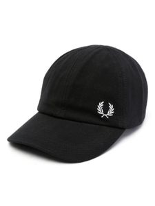 Fred Perry casquette en coton à logo brodé - Noir