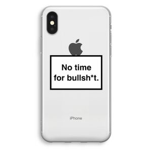 No time: iPhone X Transparant Hoesje