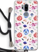 Bloemetjes: LG G7 Thinq Transparant Hoesje met koord