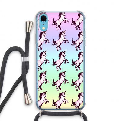 Musketon Unicorn: iPhone XR Transparant Hoesje met koord