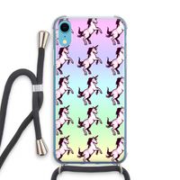 Musketon Unicorn: iPhone XR Transparant Hoesje met koord