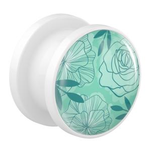 Tunnel met bloemendesign Acryl Tunnels & Plugs