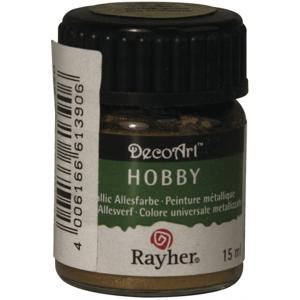 Rayher hobby acrylverf/allesverf - goud - potje 15 ml - hobby/knutselmateriaal