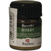 Rayher hobby acrylverf/allesverf - goud - potje 15 ml - hobby/knutselmateriaal