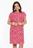 Yoek Mouwloze jurk PENELOPE | Rood | Maat 42/44
