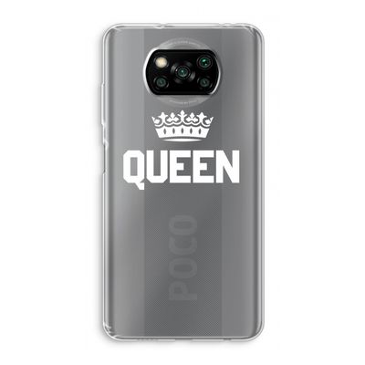 Queen zwart: Xiaomi Poco X3 NFC Transparant Hoesje