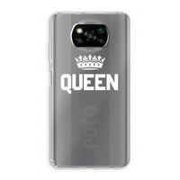Queen zwart: Xiaomi Poco X3 NFC Transparant Hoesje