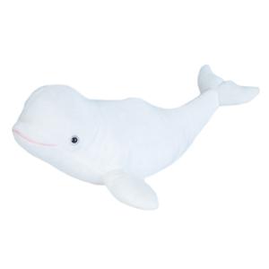 Wild Republic Pluche dieren knuffels Beluga walvis - wit - 30 cm - Knuffeldieren speelgoed