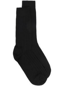 Sunspel chaussettes nervurées à logo imprimé - Noir
