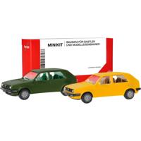 Herpa 012195-010 H0 Auto Volkswagen Golf II 4-deurs, olijfgroen en ginegeel Herpa 012195-010 H0 Auto Volkswagen Golf II 4-deurs, olijfgroen en ginegeel