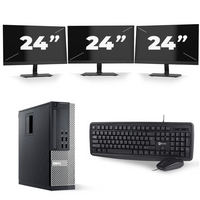 Dell Optiplex 790 SFF - Intel Core i5-2e Generatie - 8GB RAM - 256GB SSD - Windows 10 + 3x 24 inch Monitor