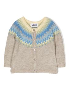 Molo cardigan Bay en maille intarsia - Tons neutres