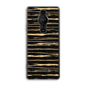 Gouden strepen: Sony Xperia Pro-I Transparant Hoesje