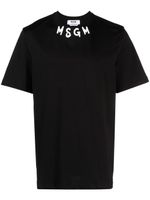 MSGM t-shirt en coton à logo imprimé - Noir - thumbnail