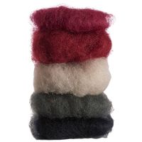 Glückskäfer gekaarde wol 50 gram 5 stuks zwart - thumbnail