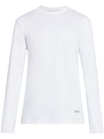 Jil Sander t-shirt en coton à manches longues - Blanc