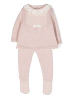 Paz Rodriguez trousseau de naissance en maille fine - Rose