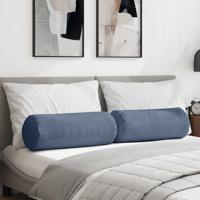 Bolster Kussens 2 pcs Blauw 25 x 70 cm Katoen Stof