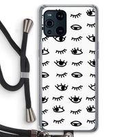Eye pattern #2: Oppo Find X3 Pro Transparant Hoesje met koord