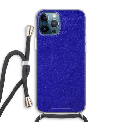 Majorelle Blue: iPhone 12 Pro Max Transparant Hoesje met koord