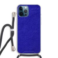 Majorelle Blue: iPhone 12 Pro Max Transparant Hoesje met koord