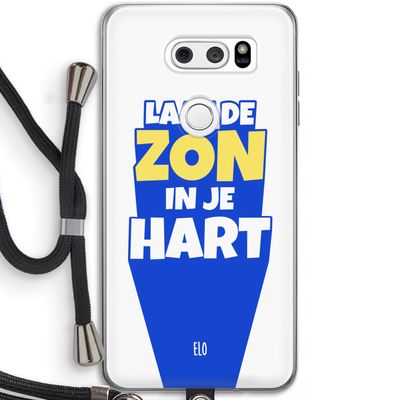Laat de zon in je hart: LG V30 Transparant Hoesje met koord