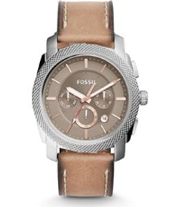 Horlogeband Fossil FS5192 Leder Beige 24mm