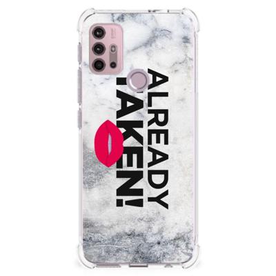 Motorola Moto G30 | G20 | G10 Telefoonhoesje met tekst Already Taken White Motorola Moto G30 | G20 | G10 Telefoonhoesje met tekst Already Taken White